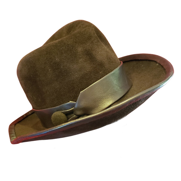 Timeless Elegance: Vintage Suzanne Custom Millinery Brown Fedora main image 5